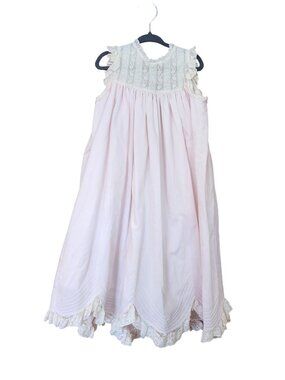 Treasured Memories Heirloom Dress Girls Pink Lace ruffled Pink Cream Size 4T